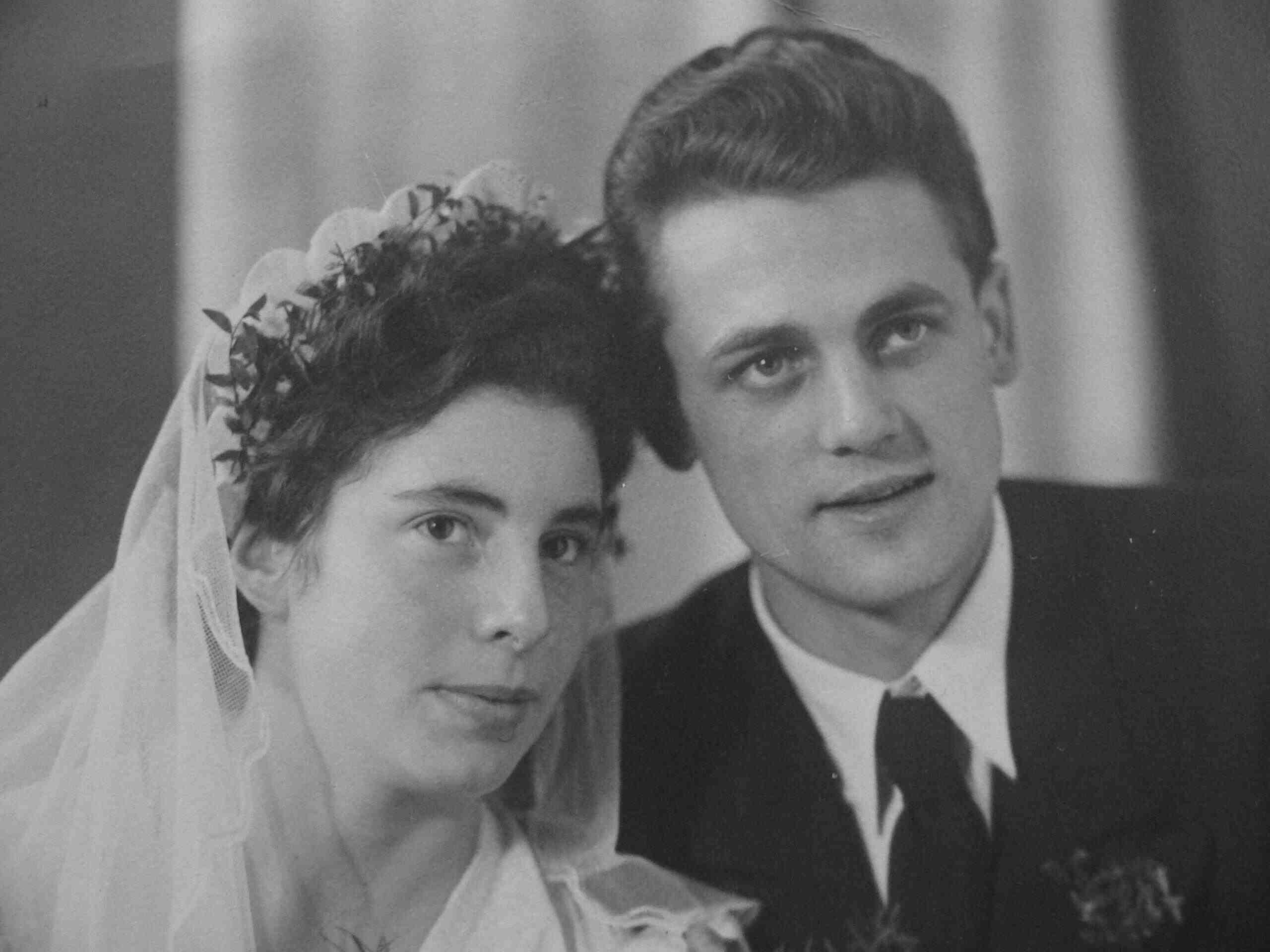 Christel Waltraud und Ernst-Günther Baasch, Hochzeit 8.12.1945