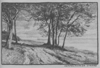 Walter Baasch Heimatskizzen 1920 "Rund um Eckernfrde" - Hemmelmarker Strand